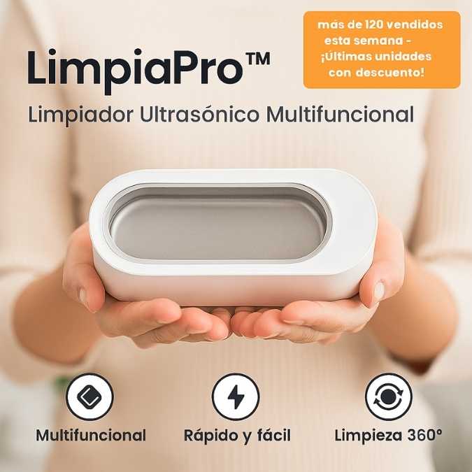 LimpiaPro™ – Limpiador Ultrasónico Multifuncional
