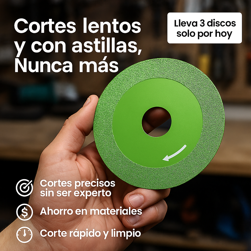 MaxiCorte™ – Disco Cortador Profesional para Vidrio y Cerámica (pack 3 unidades)