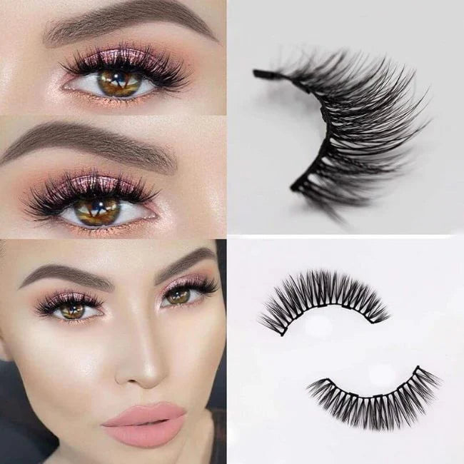 🌟 EasyLash™ – kit 3 Pestañas Magnéticas Reutilizables + delineador magnético + pinzas