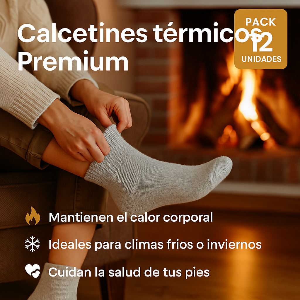 Calcetines Térmicos Premium - Polar 1 pack (12 unidades), colores variados