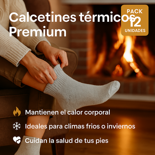 Calcetines Térmicos Premium - Polar 1 pack (12 unidades), colores variados