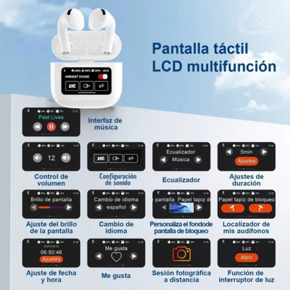 AudiPro - Audifonos Pro Bluetooth Pantalla Tactil