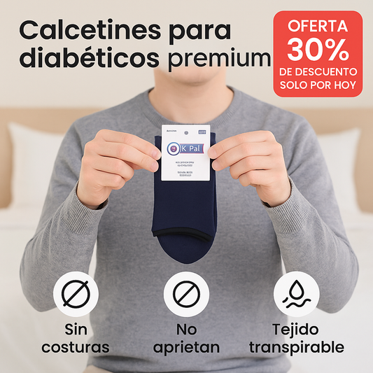 CALCETINES PARA DIABETICOS PREMIUM (12 Pares largos)