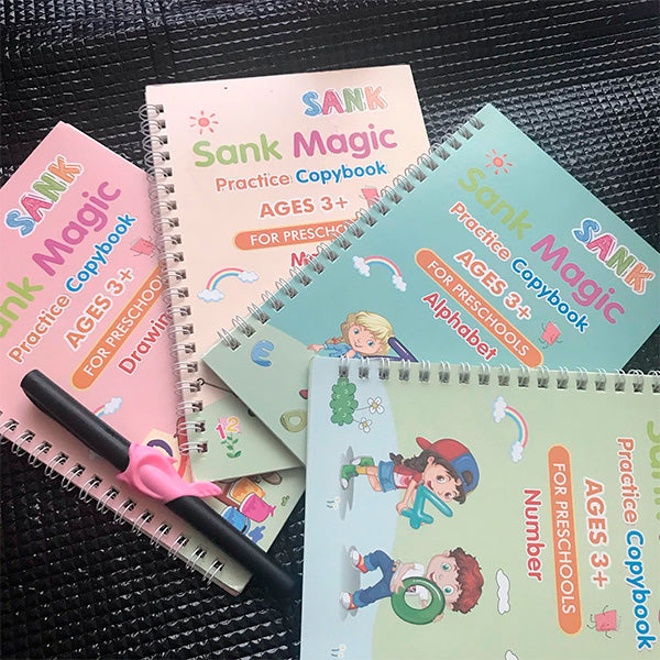LetraMágica Kids® - Kit de 4 cuadernos magic caligrafia montessori (40% OFF)