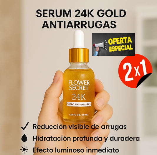 Solo por hoy SERUM 24K GOLD ANTIARRUGAS 30ml llevas 2 pagas 1